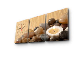 Wallity Reloj de Pared de Lienzo Decorativo 3P3040CS-63 (3 Piezas)